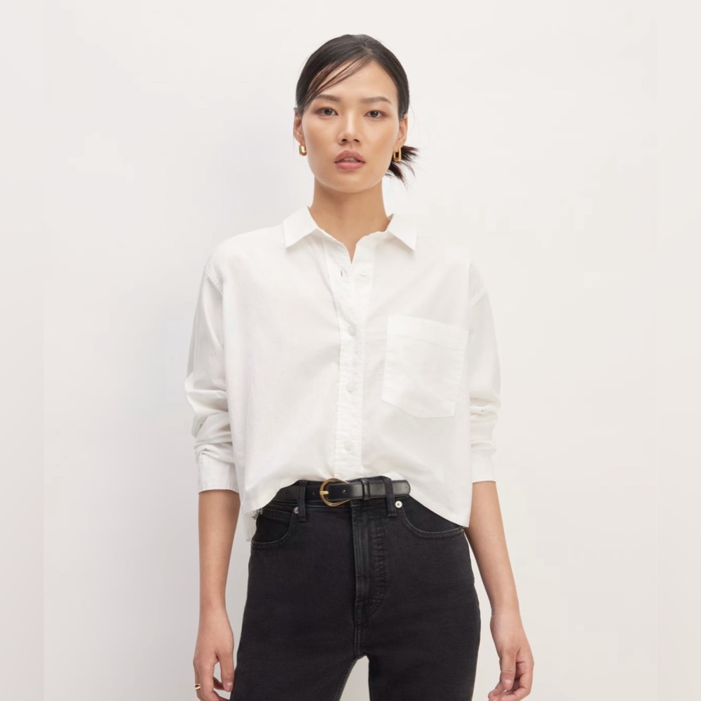 Everlane Silky Cotton Way Short Shirt
